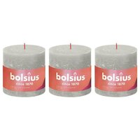 BOLSIUS Bolsius Bougies pilier rustiques Shine 4 pcs 130x68 mm Perle douce  pas cher 