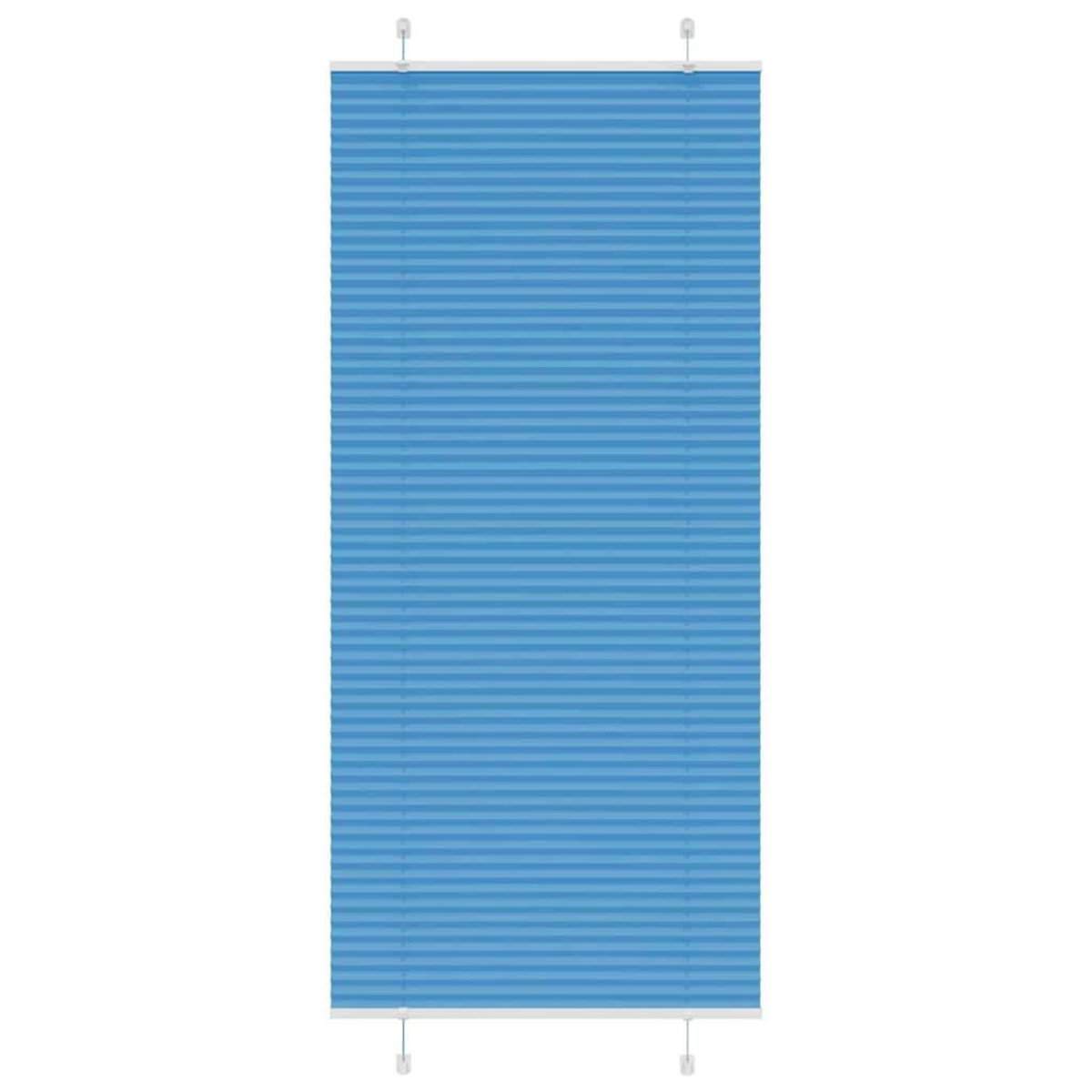 VIDAXL Store plisse bleu 90x200 cm largeur du tissu 89,4 cm polyester