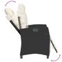 Voir la diapositive 4 : VIDAXL Ensemble a manger de jardin 9pcs coussins noir resine tressee