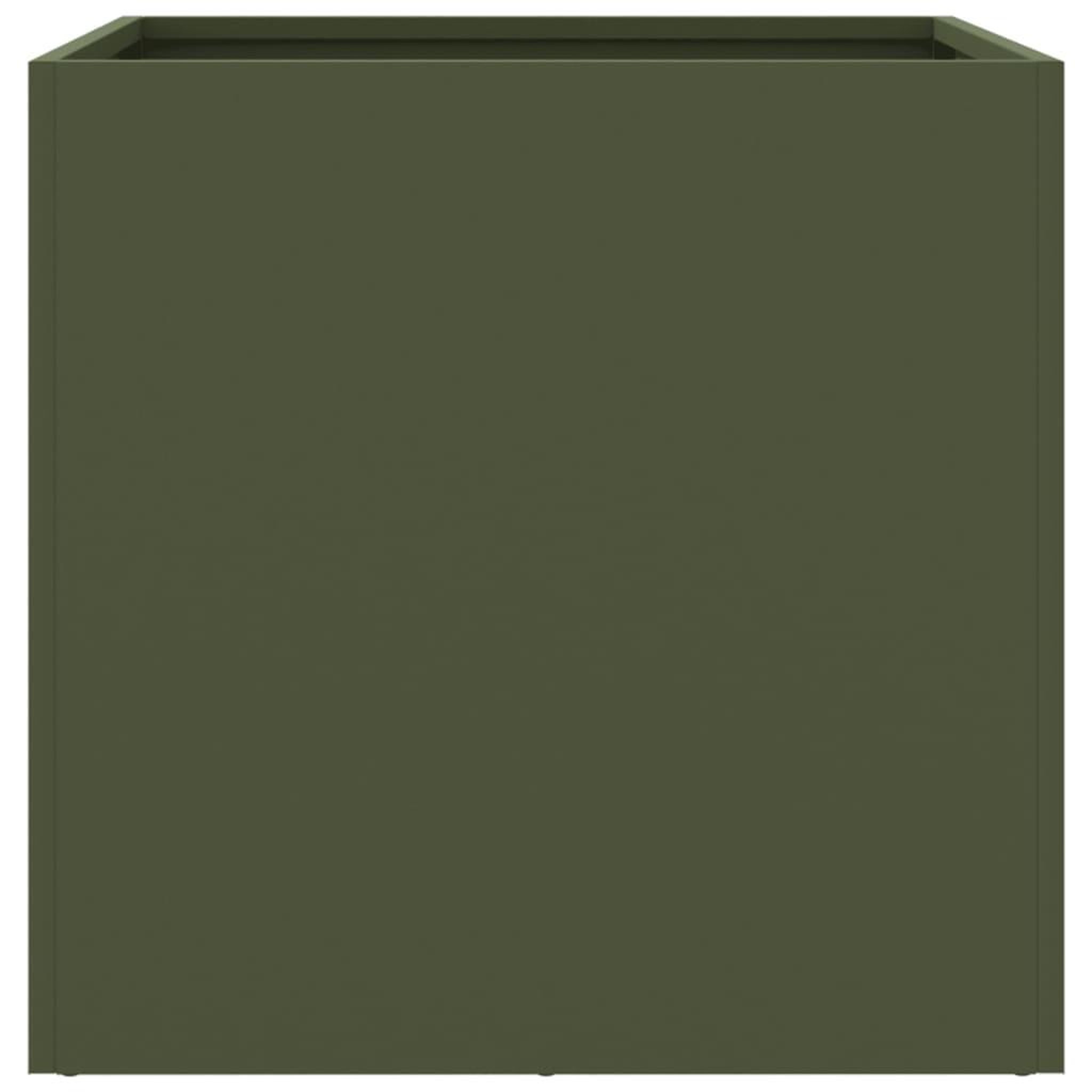 Voir la diapositive 5 : VIDAXL Jardiniere vert olive 42x40x39 cm acier