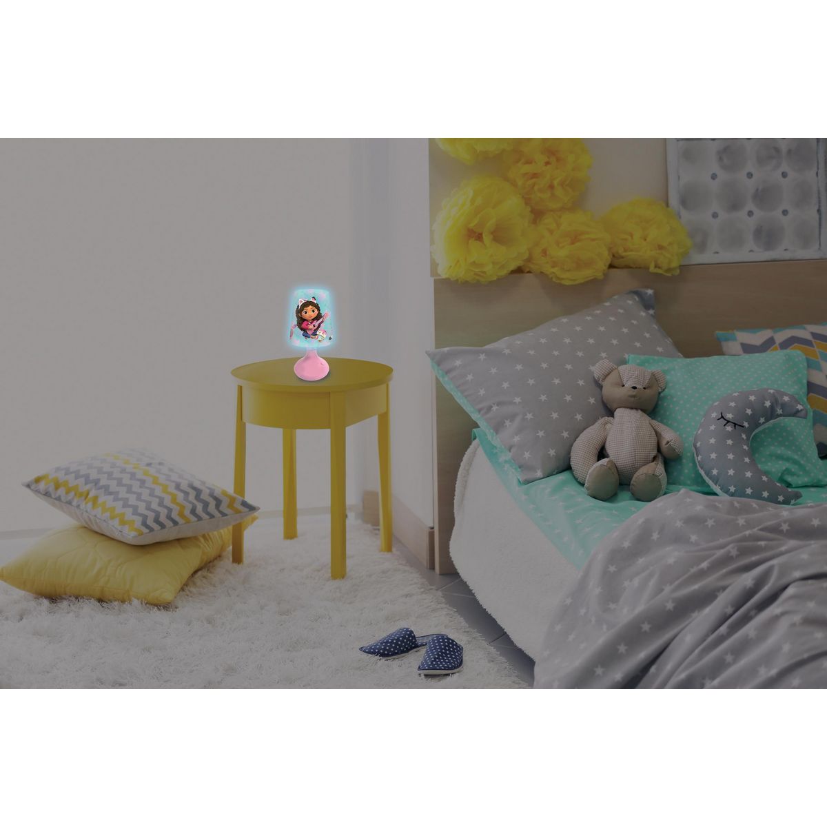 Lexibook Mini lampe de chevet veilleuse sans fil Gabby et la Maison Magique