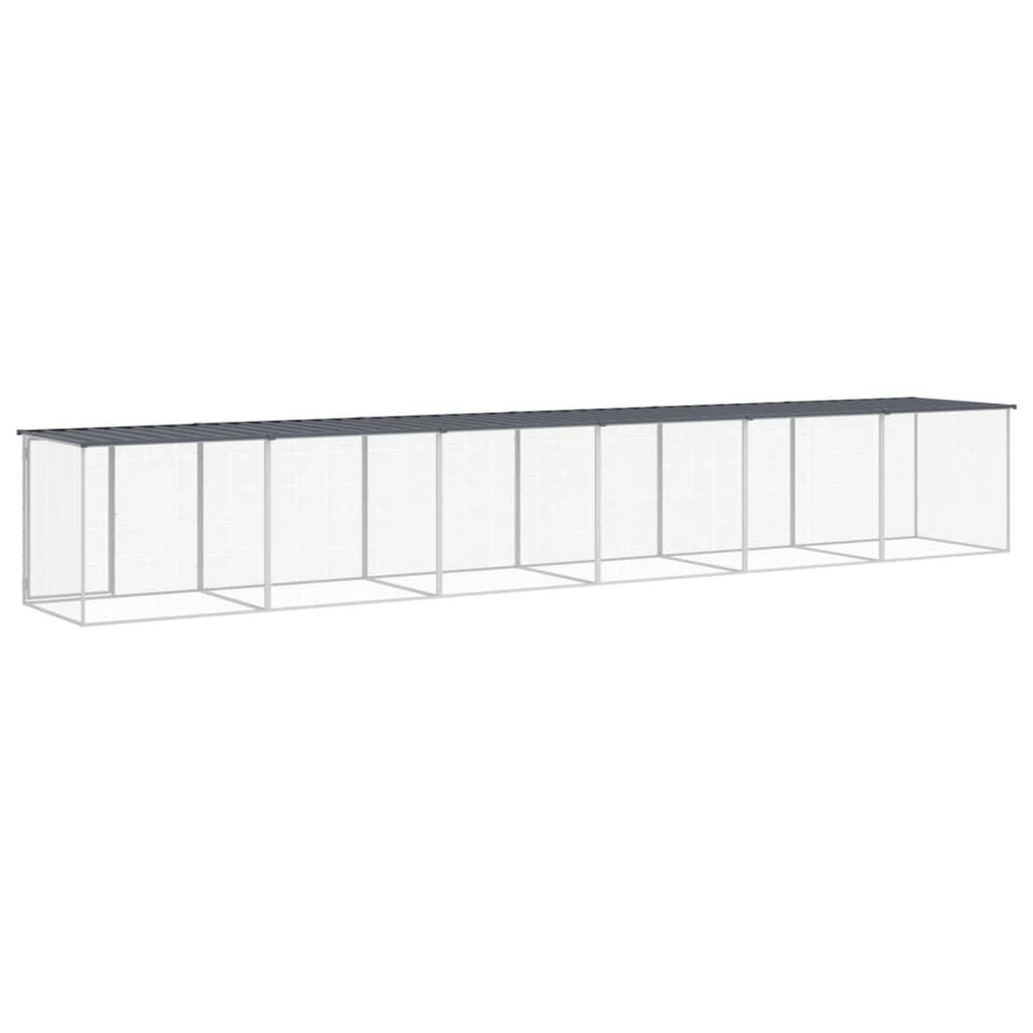 Voir la diapositive 5 : VIDAXL Poulailler avec toit anthracite 603x98x90 cm acier galvanise