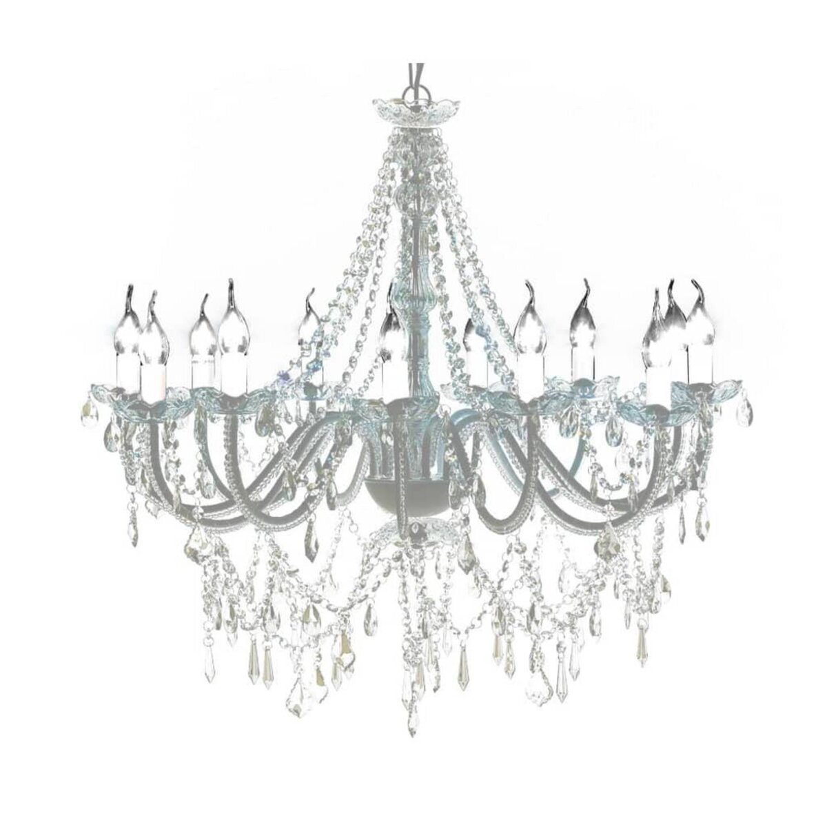 VIDAXL Lustre venitien baroque 12 feux 1600 cristaux