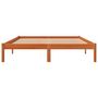 Voir la diapositive 4 : VIDAXL Cadre de lit sans matelas cire marron 150x200cm bois pin massif