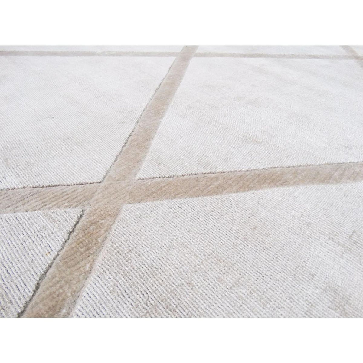 Paris Prix Tapis Géométrique à Poils Courts  Luxury II  Taupe