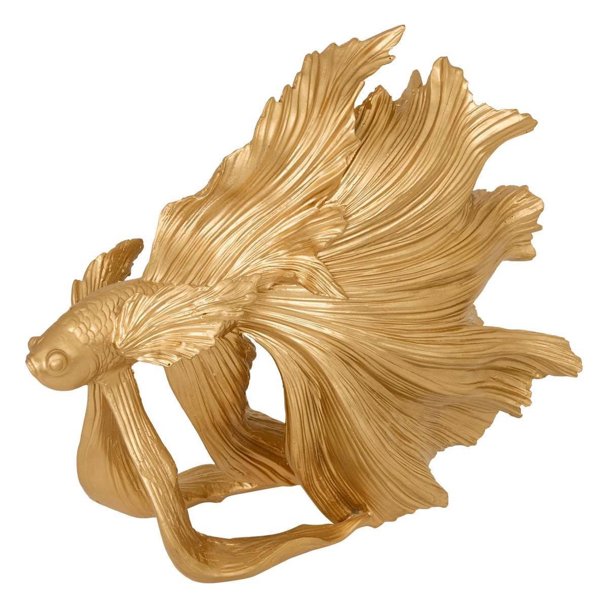 ATMOSPHERA Statuette poisson en résine  jil  24cm doré