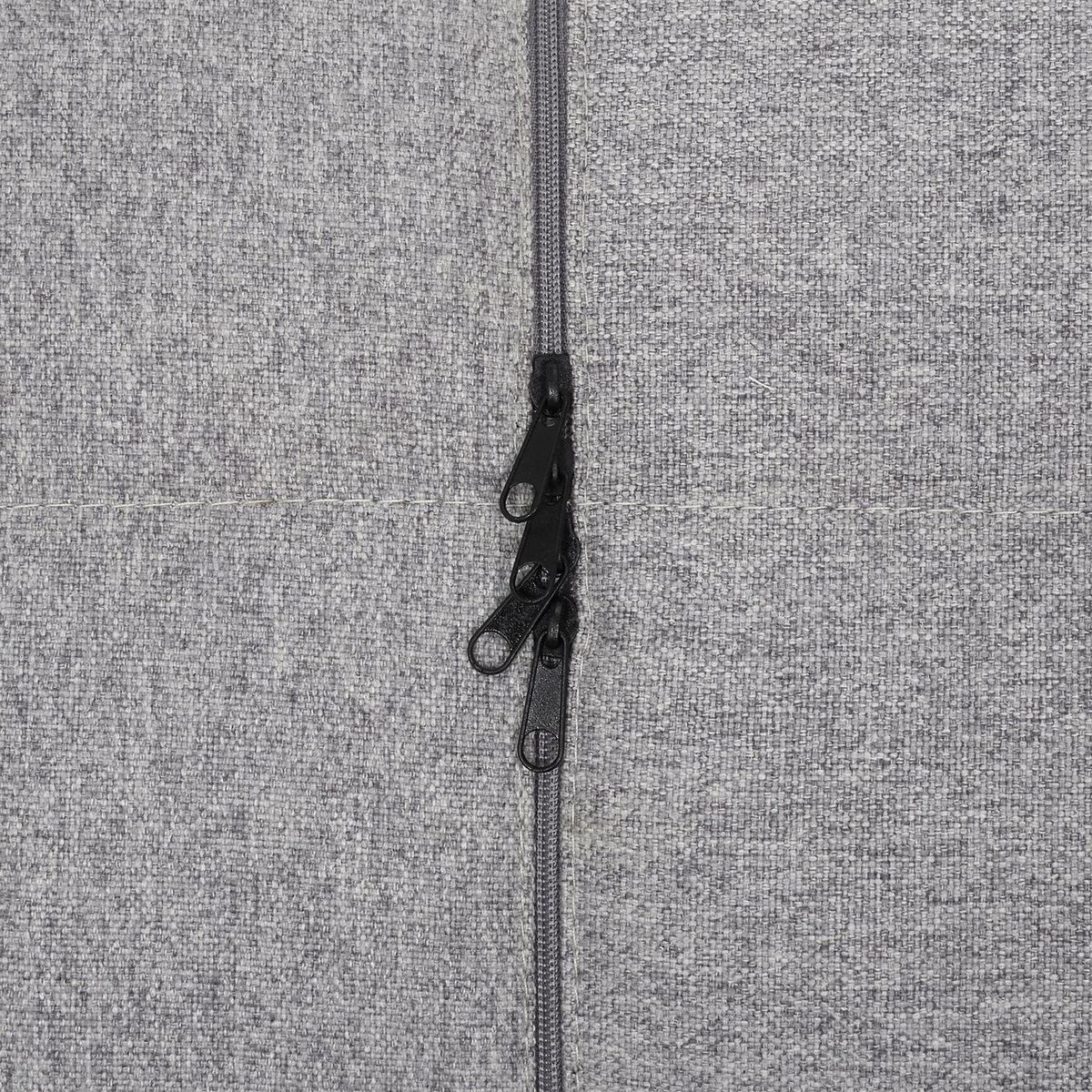 The Home Deco Factory Fauteuil tissu et métal Ella - Gris et noir