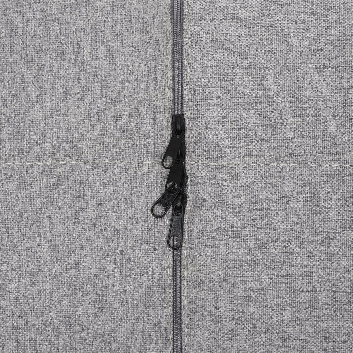 The Home Deco Factory Fauteuil tissu et métal Ella - Gris et noir