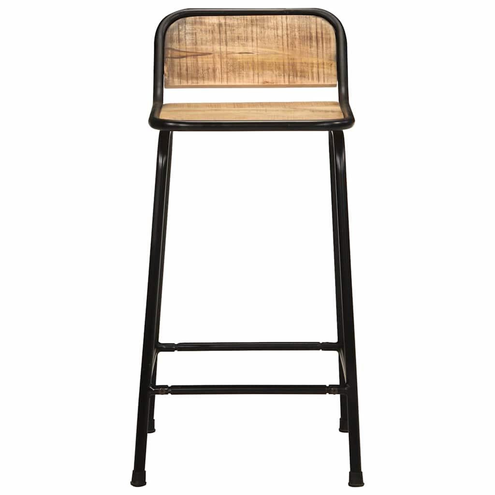Voir la diapositive 2 : VIDAXL Tabourets de bar lot de 4 bois massif manguier brut