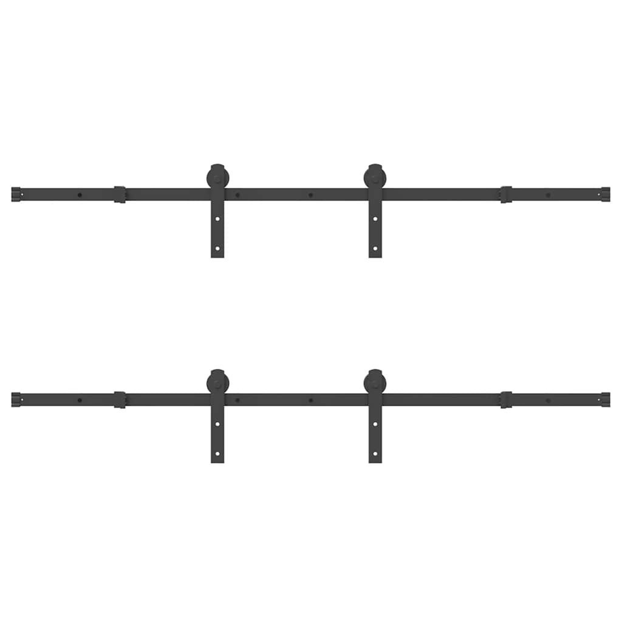Voir la diapositive 5 : VIDAXL Kit de quincaillerie de porte coulissante 400 cm acier noir