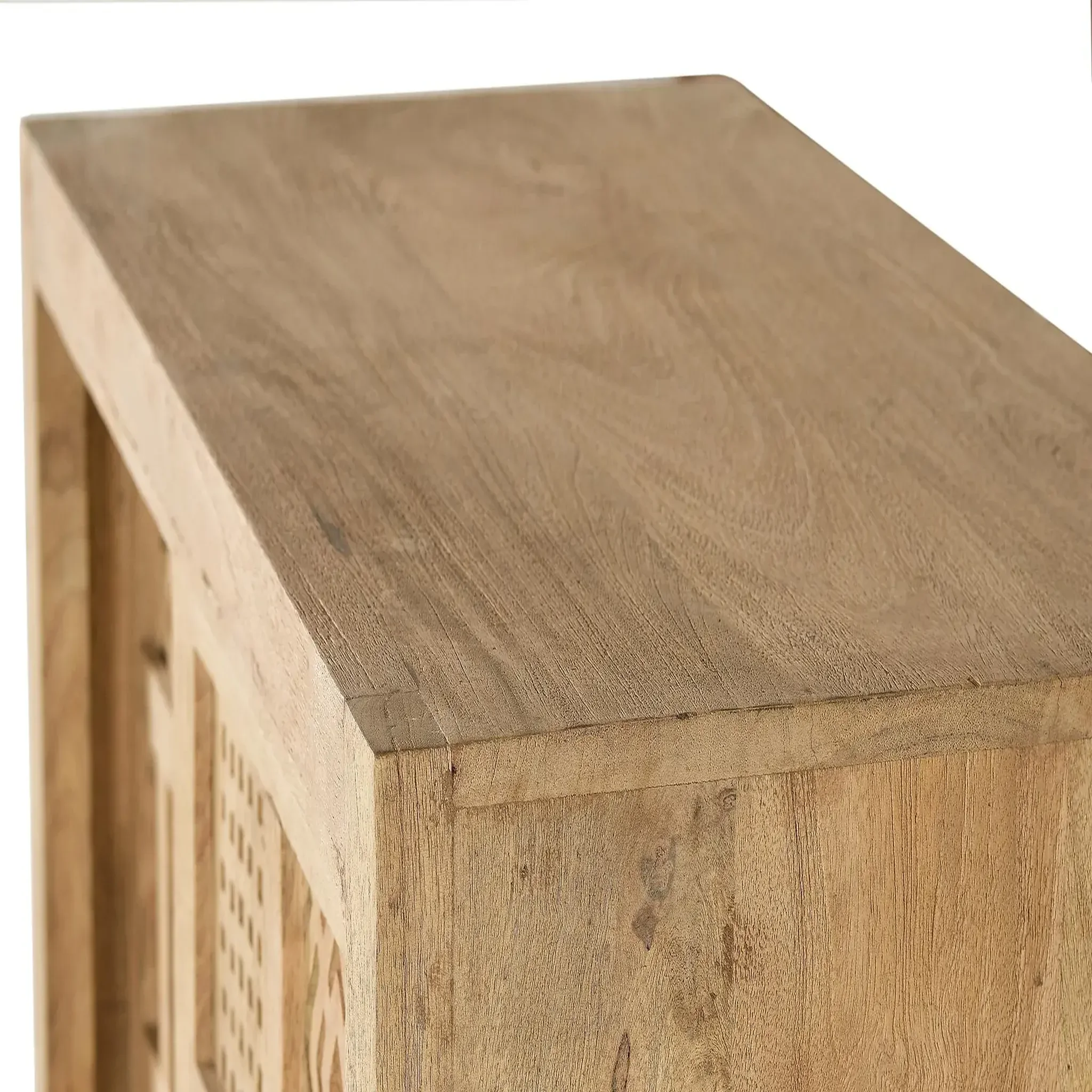 Voir la diapositive 4 : GINER Y COLOMER SL Commode en bois de manguier 90 cm style boho sculpté