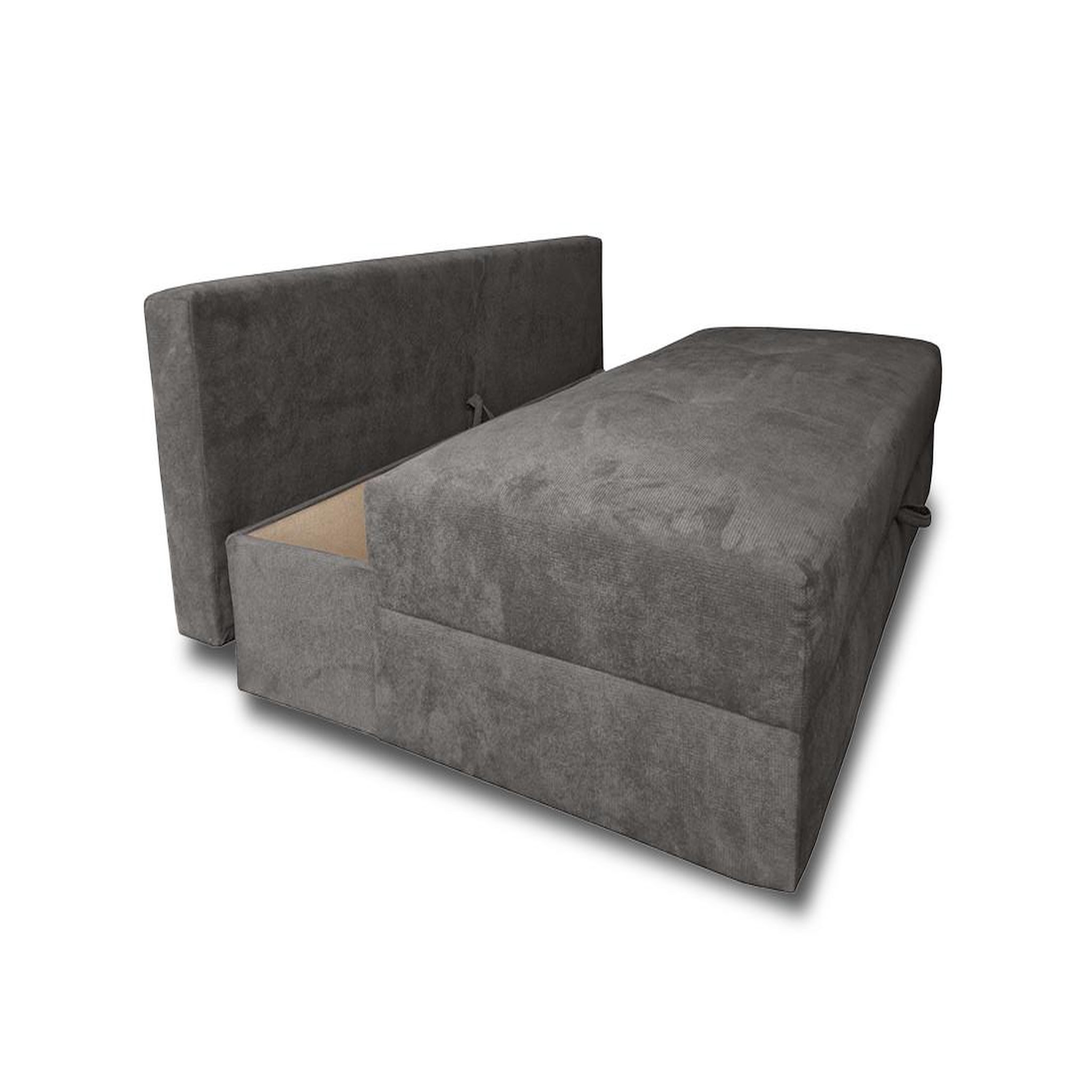 Voir la diapositive 3 : BEST MOBILIER Lucina - canapé droit 3 places - convertible avec coffre - en velours