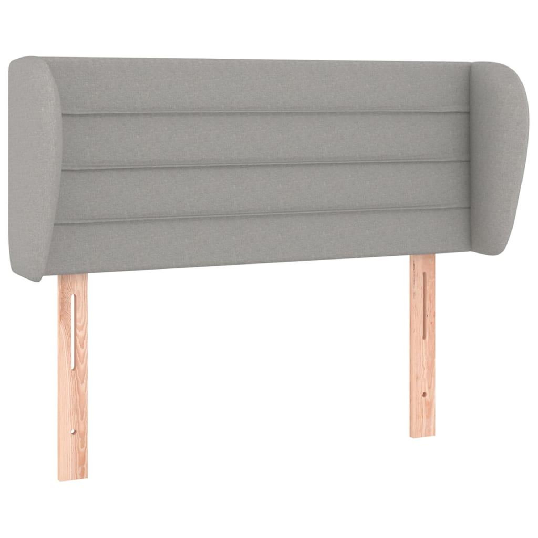 Voir la diapositive 2 : VIDAXL Tete de lit avec oreilles Gris clair 93x23x78/88 cm Tissu