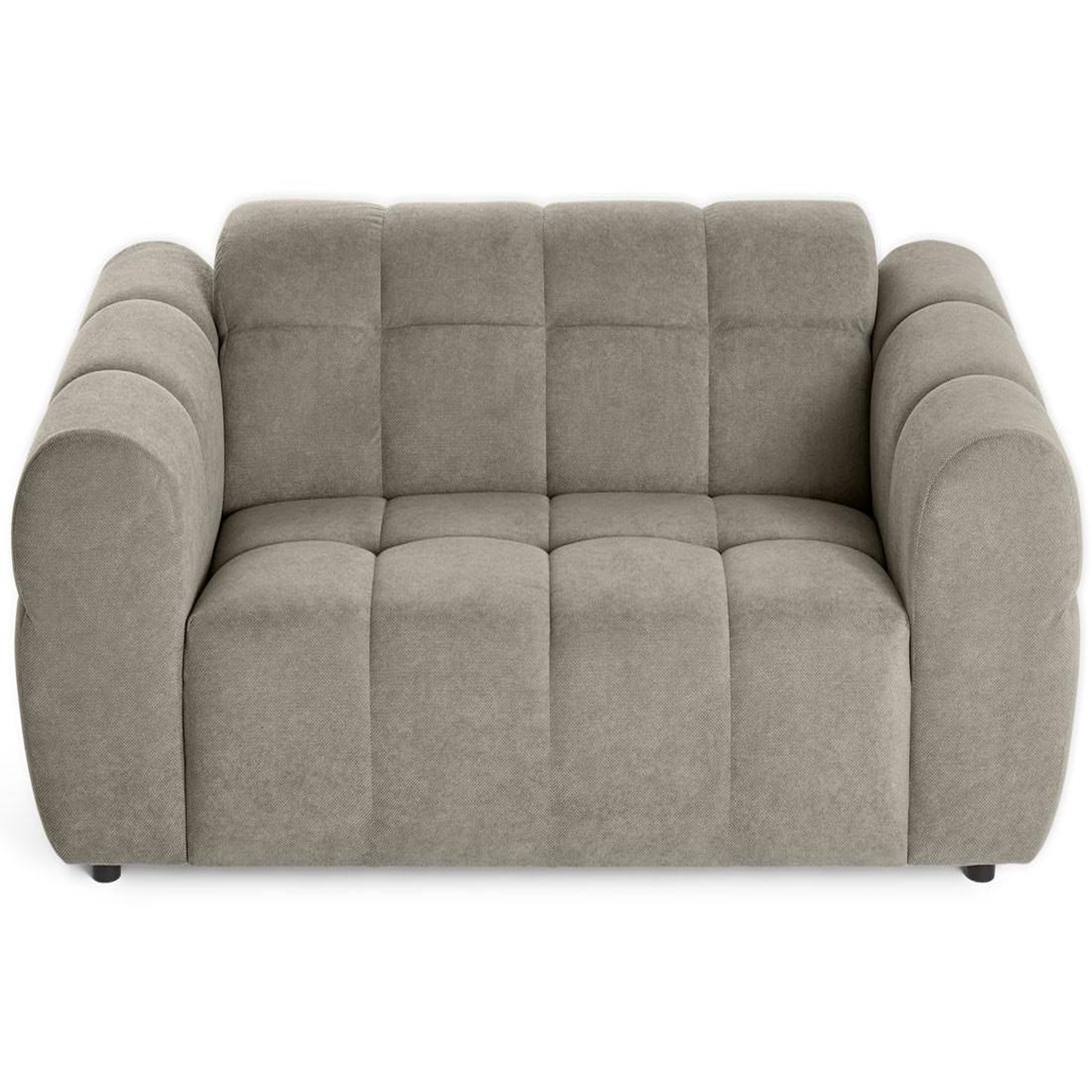 Voir la diapositive 3 : BEST MOBILIER Ray - canapé droit 2 places en tissu texturé