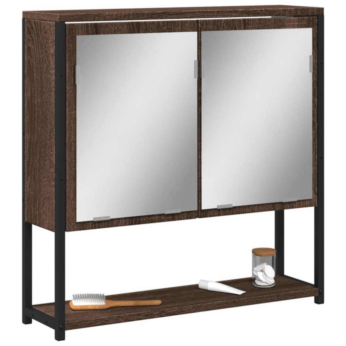 VIDAXL Armoire a miroir de salle de bain chene marron bois ingenierie