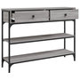 Voir la diapositive 5 : VIDAXL Table console sonoma gris 100x25x75 cm bois d'ingenierie