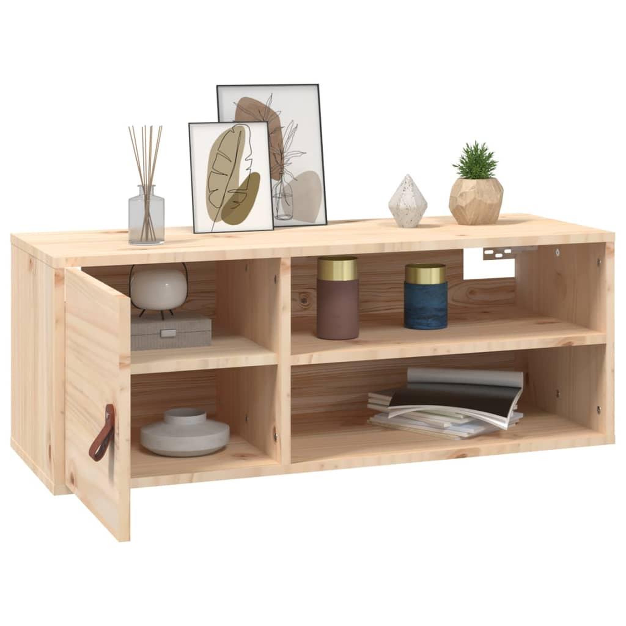 Voir la diapositive 5 : VIDAXL Armoire murale 80x30x30 cm Bois de pin massif