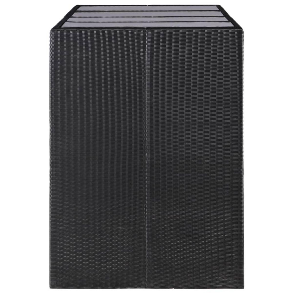 VIDAXL Ensemble a manger d'exterieur 9 pcs Resine tressee Noir