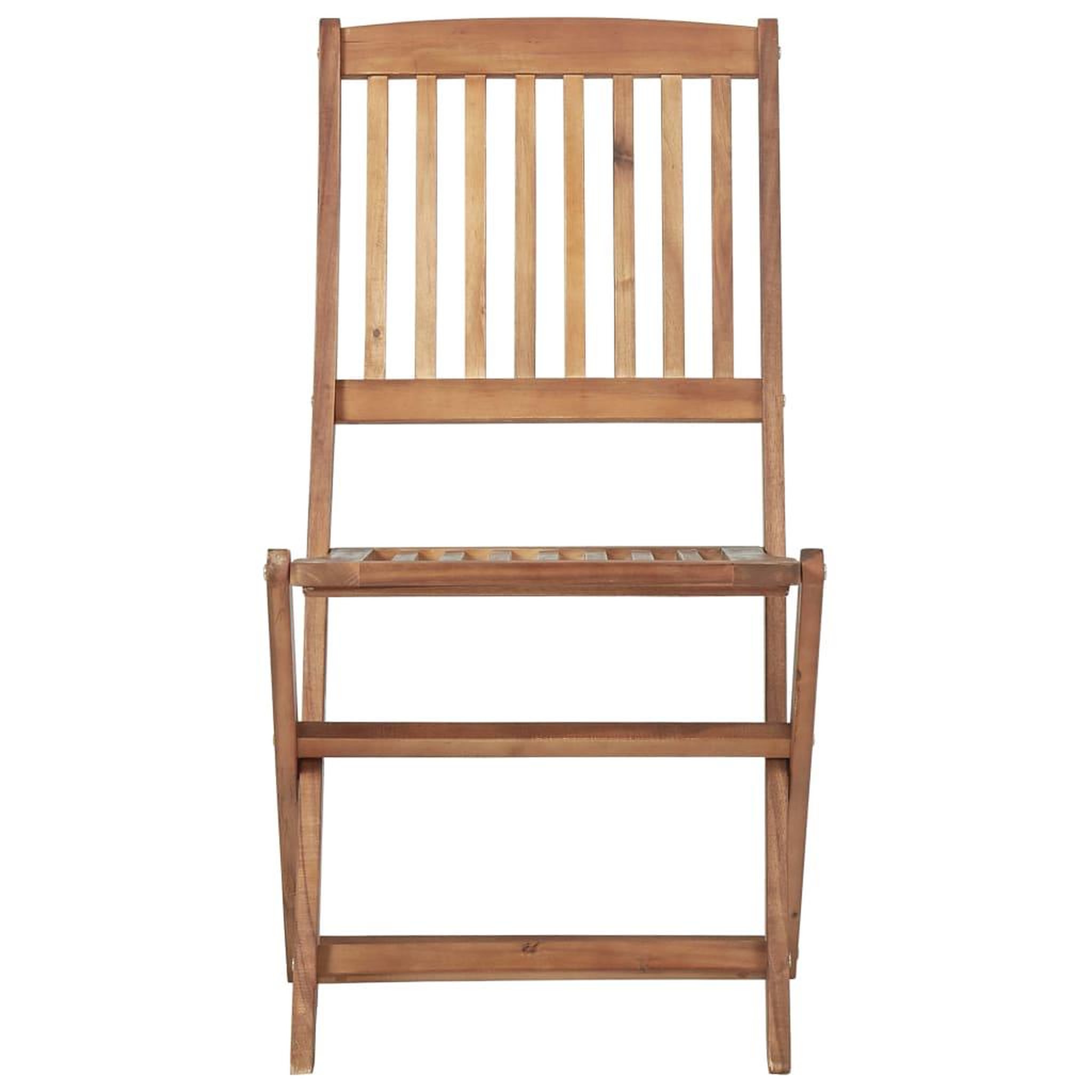 Voir la diapositive 5 : VIDAXL Chaises pliables de jardin lot de 8 avec coussins Bois d'acacia