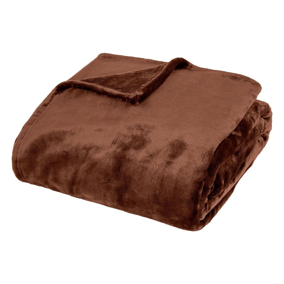 ATMOSPHERA Plaid flanelle Marron Petrol Atmosphera 180x230 Cuddly