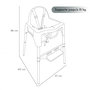 Voir la diapositive 2 : Monsieur Bébé Chaise haute bébé réglable hauteur et tablette