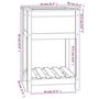 Voir la diapositive 6 : VIDAXL Jardiniere avec etagere 54x54x81 cm Bois massif de pin