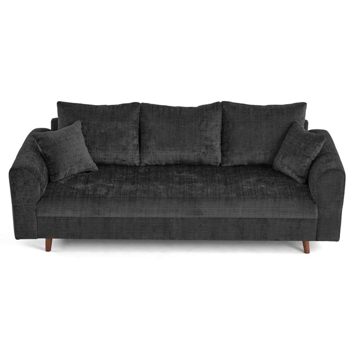 LISA DESIGN Rune - canapé droit 3 places en velours texturé