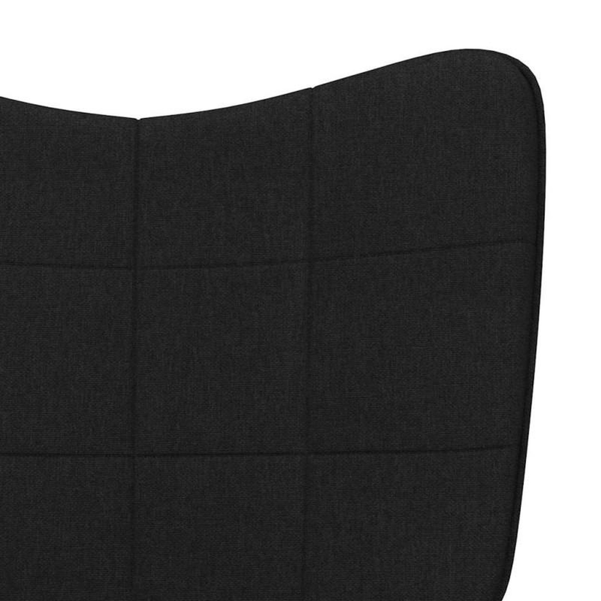 Voir la diapositive 6 : VIDAXL Chaise à bascule Noir Tissu