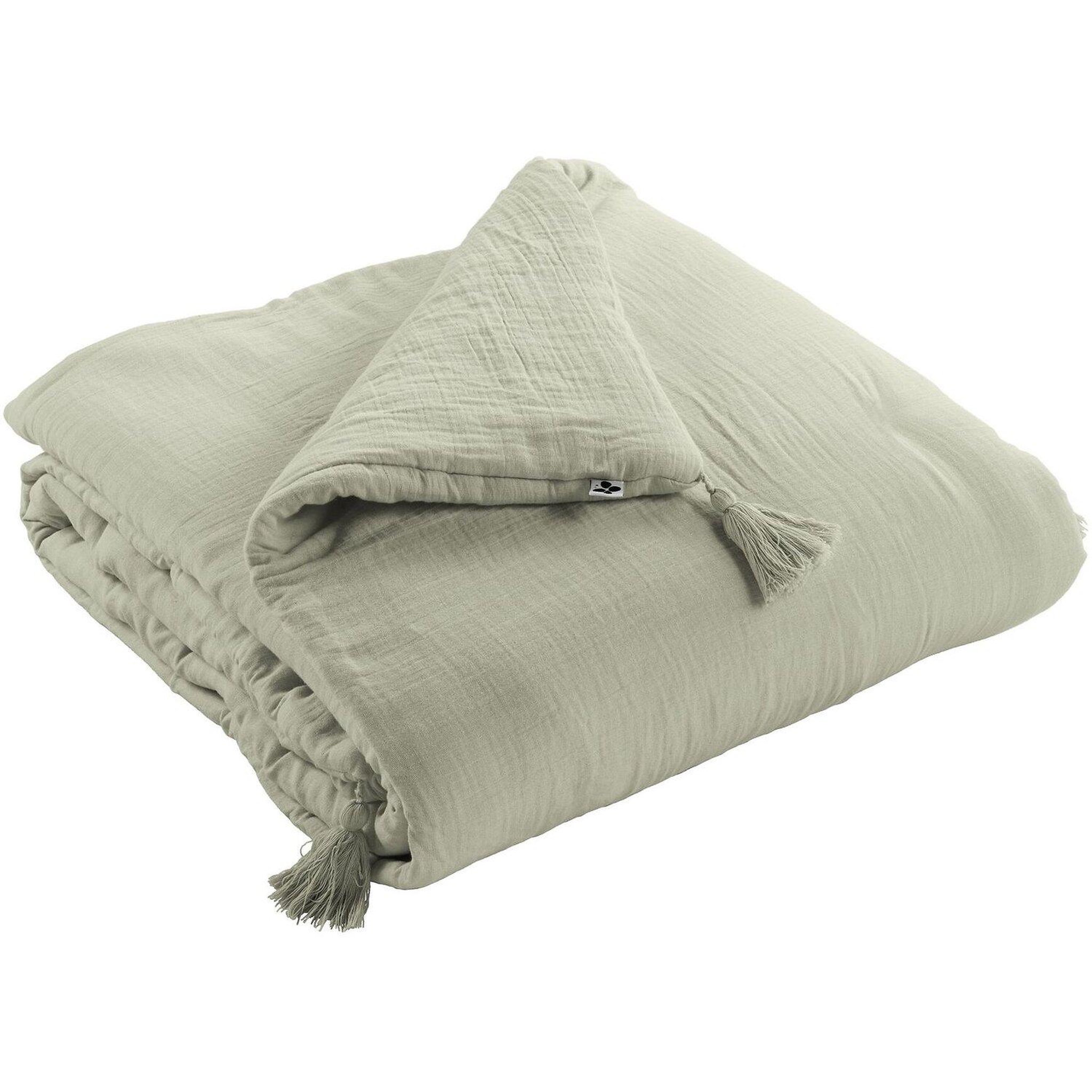 Voir la diapositive 2 : Home collection Edredon 100% gaze de coton