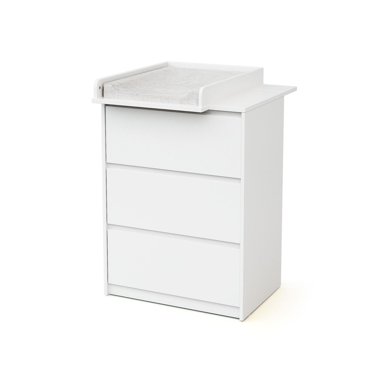 WEBABY Commode 3 tiroirs bois avec plan a langer 50 cm