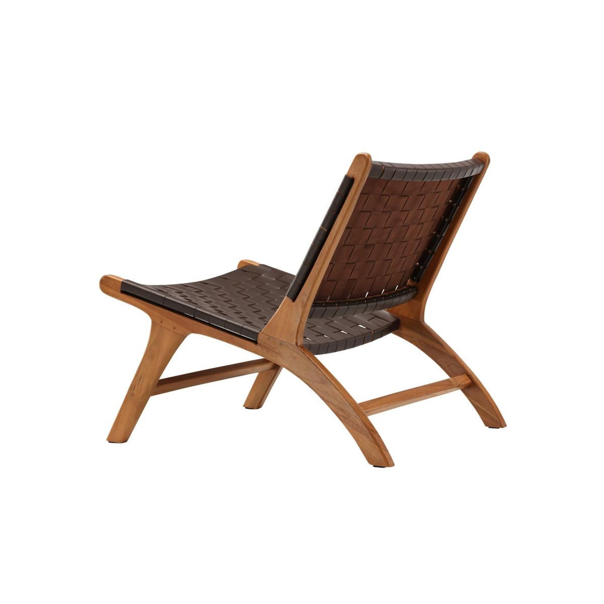 Paris Prix Fauteuil Design en Teck  Rike  80cm Marron