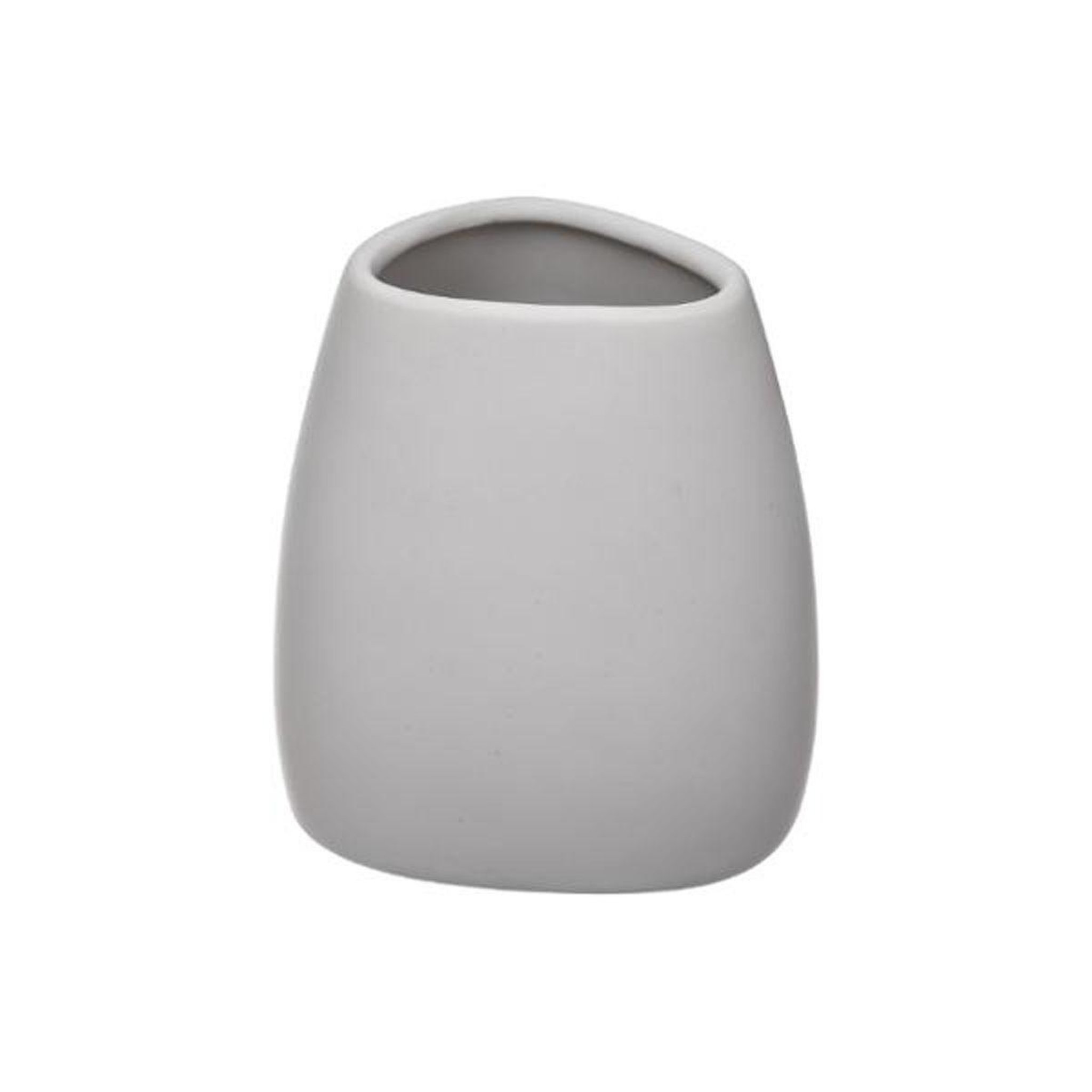 FIVE Gobelet salle de bain en céramique  silk  9cm blanc