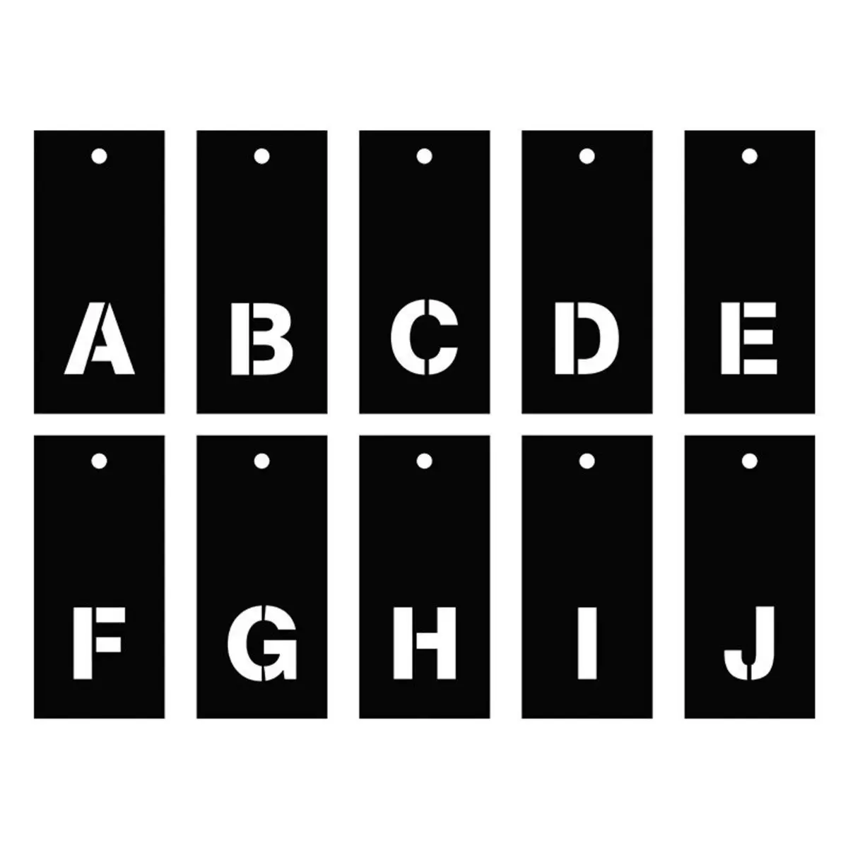 Artemio Pochoirs alphabet 70 lettres majuscules et minuscules & chiffres