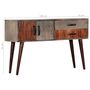 Voir la diapositive 6 : VIDAXL Table console Gris 120x35x75 cm Bois de manguier massif brut