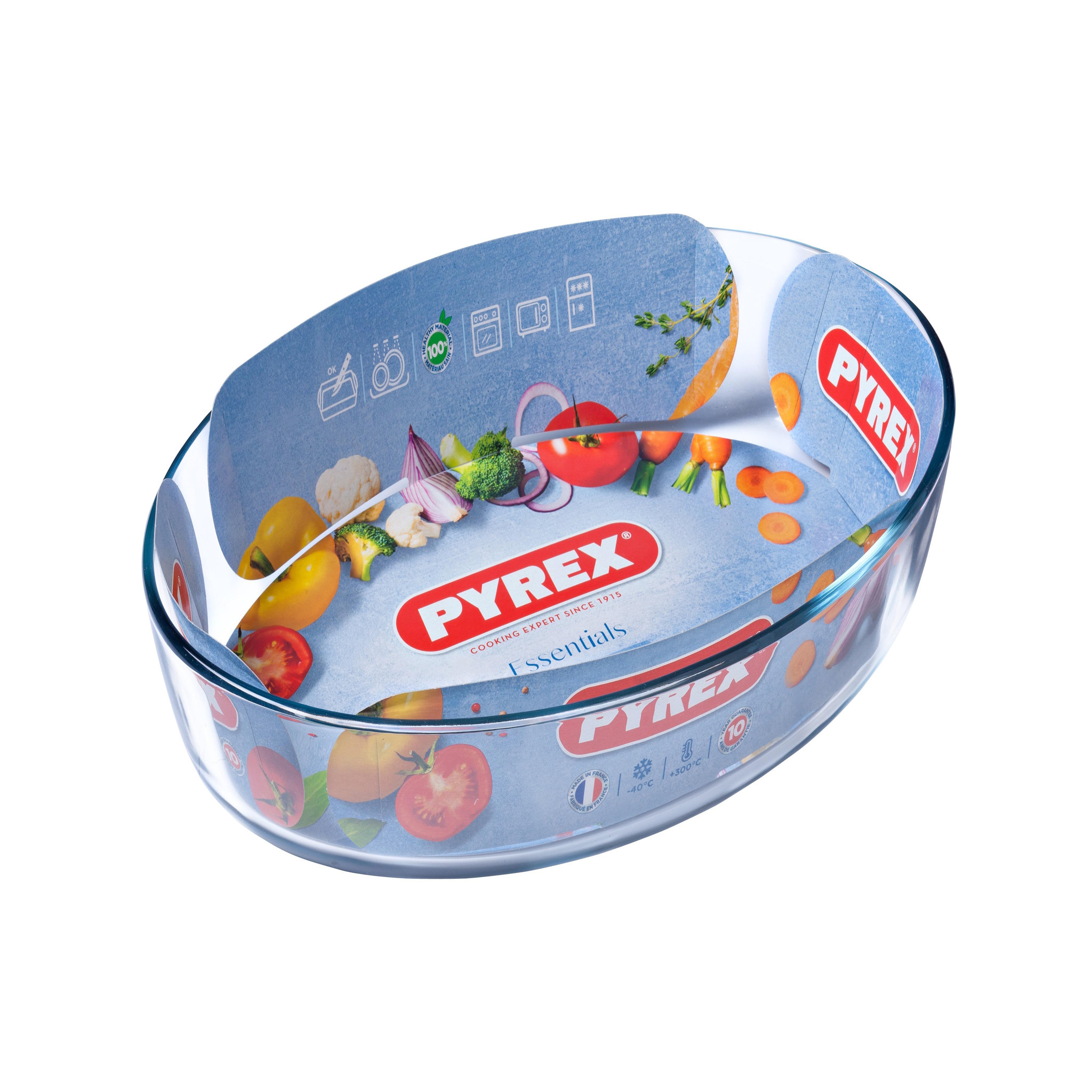 PYREX Plat à four ovale en verre ESSENTIAL 