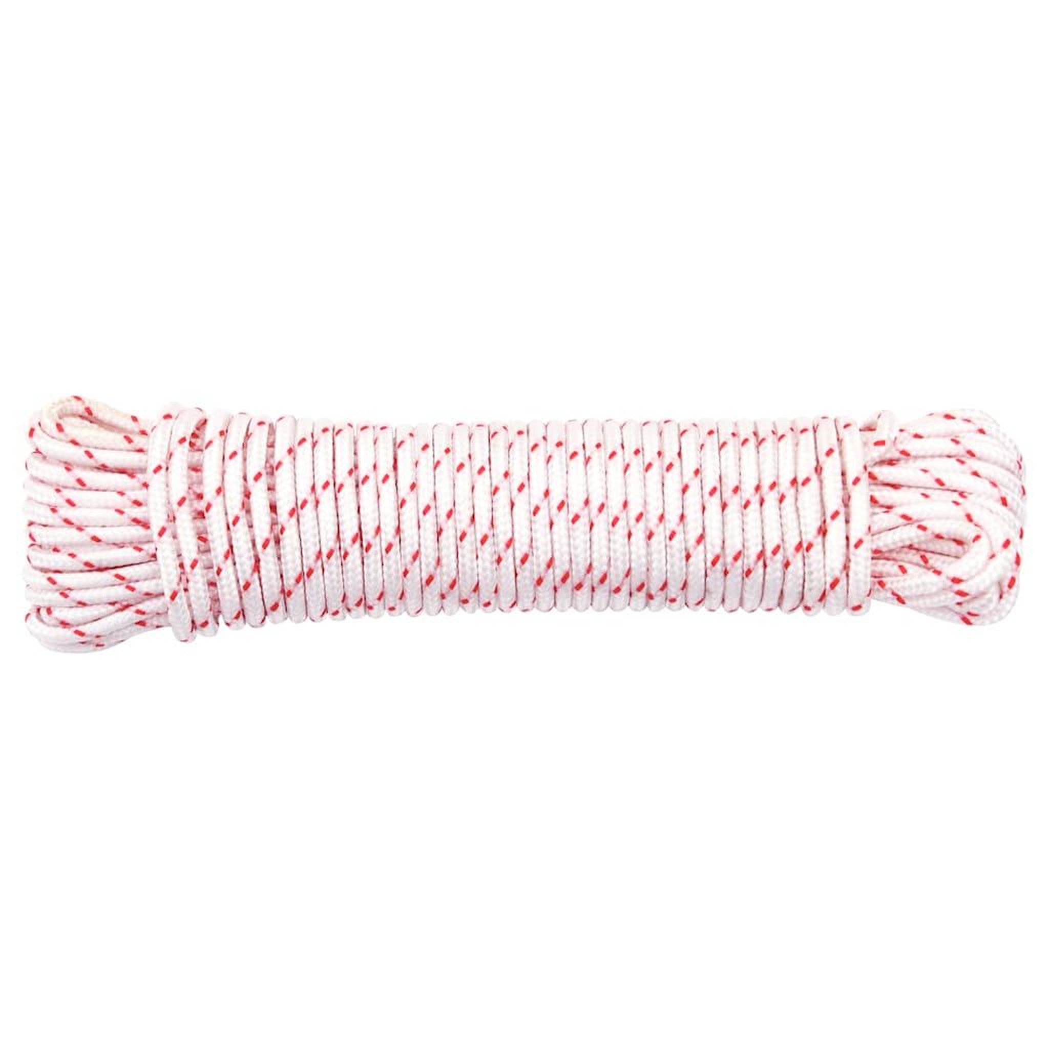 Voir la diapositive 4 : VIDAXL Cordon de demarrage a tirer blanc et rouge Ø3 mm 10 m nylon