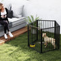 Voir la diapositive 2 : PAWHUT Parc enclos chien modulable pliable - porte verrouillable, 5 panneaux - acier noir