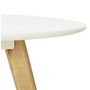Voir la diapositive 4 : Paris Prix Table de Repas Scandinave  Pacio  90cm Blanc