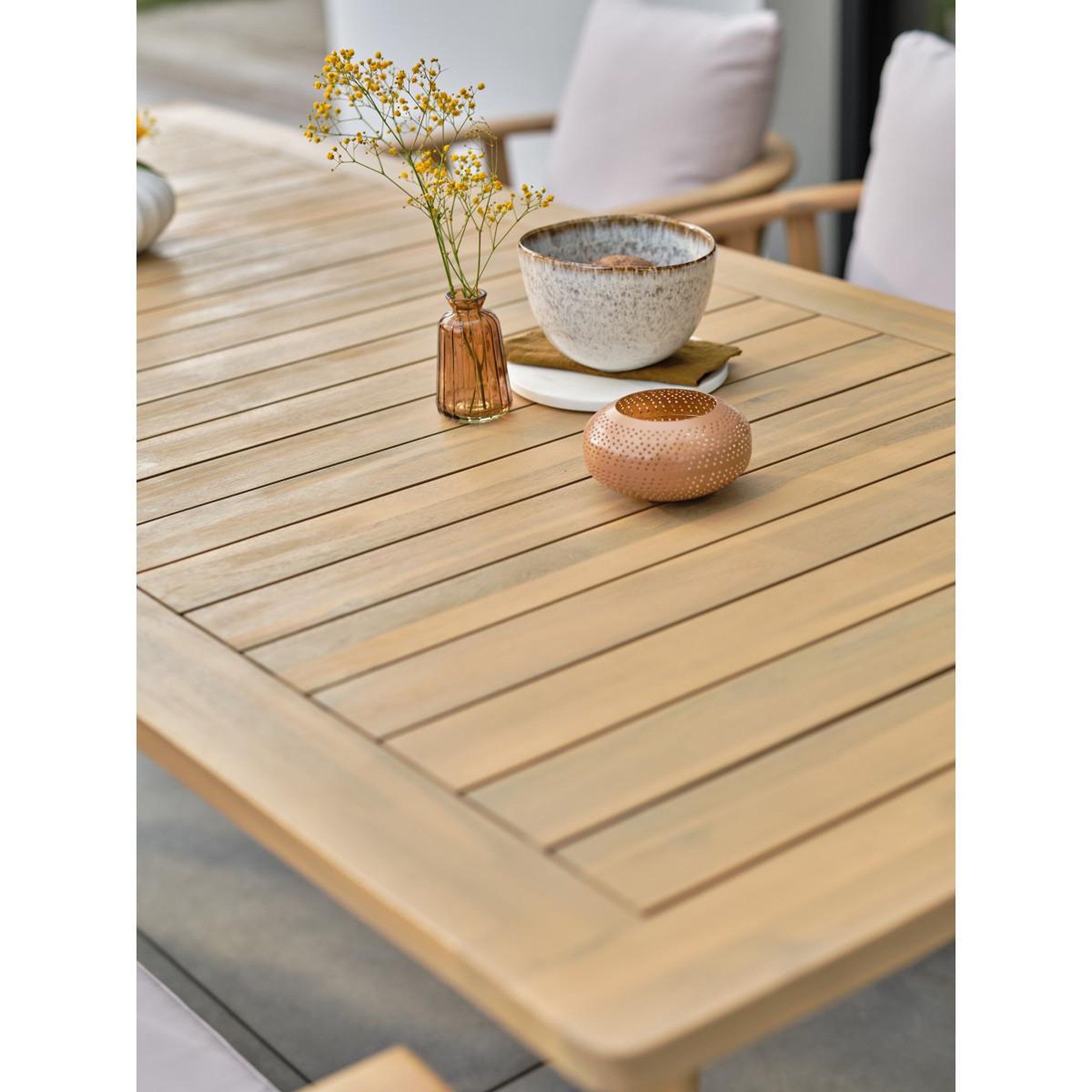 Voir la diapositive 6 : Paris Prix Ensemble Table de Jardin & 8 Fauteuils  Liso  220cm Marron