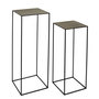 Voir la diapositive 1 : Paris Prix Lot de 2 Tables d'Appoint Design  Mirage  90cm Noir