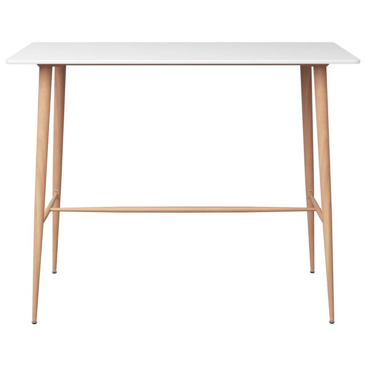 VIDAXL Table de bar Blanc 120x60x105 cm