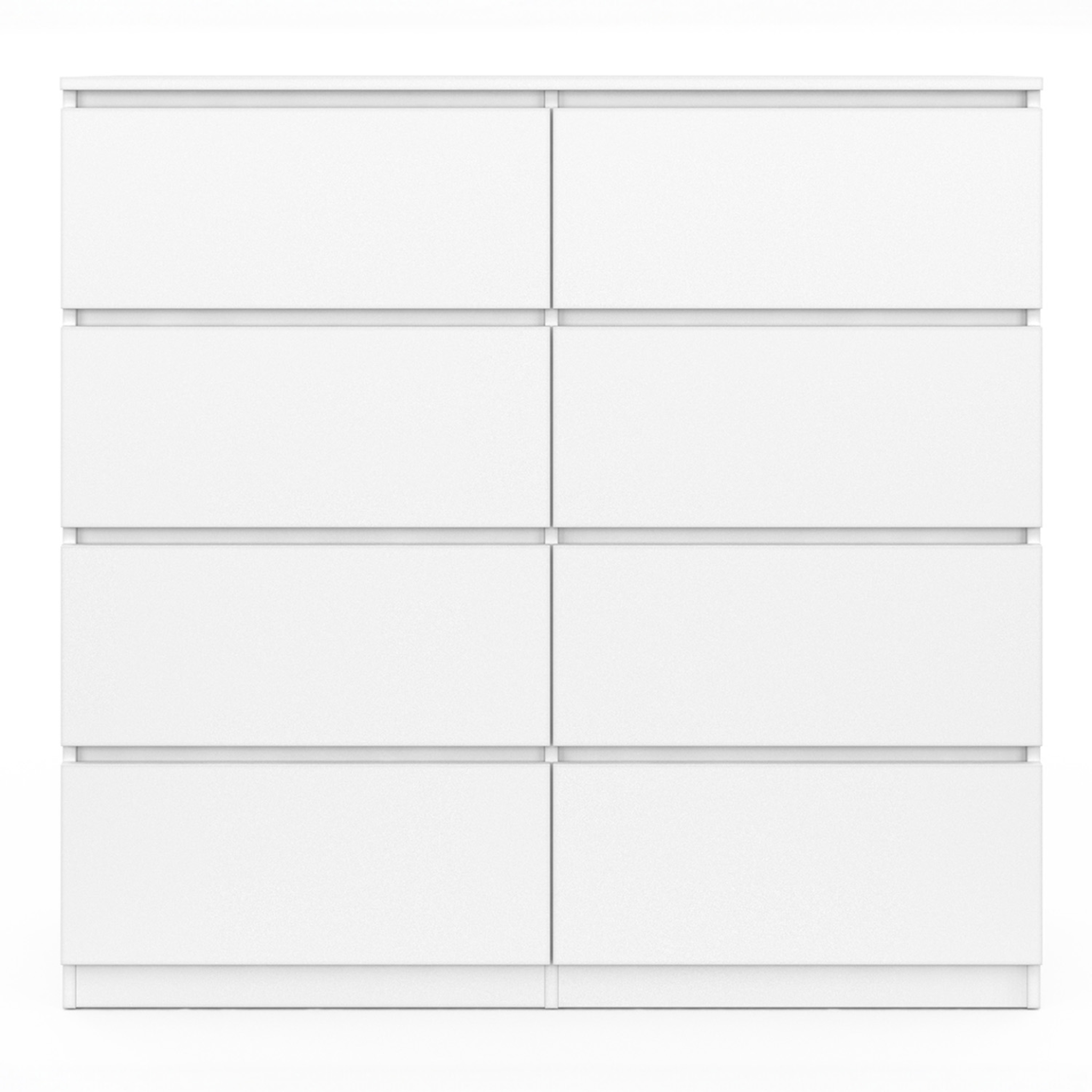 Voir la diapositive 3 : ID MARKET Commode 8 tiroirs tomi 110 cm bois blanc