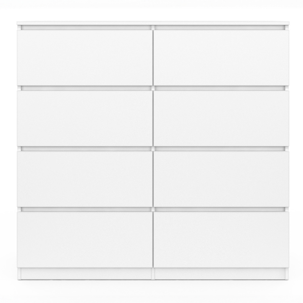 ID MARKET Commode 8 tiroirs TOMI 110 cm bois blanc