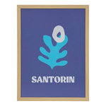 ATMOSPHERA Affiche Encadrée Déco  Libe  30x40cm Bleu