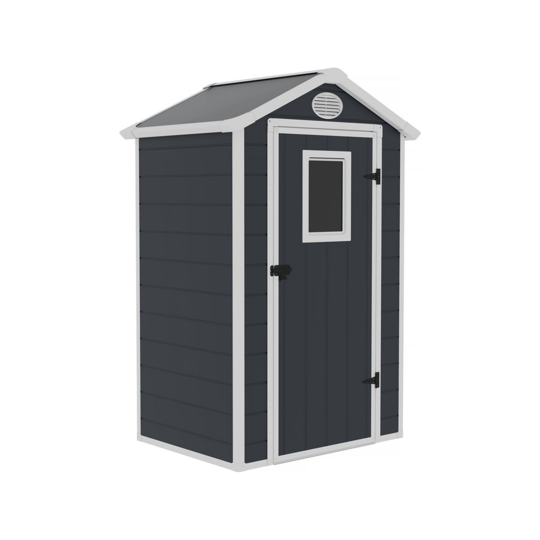 Habitat et Jardin Abri de jardin résine  Texas  - kit d'ancrage inclus - 1.34 m² - Anthracite