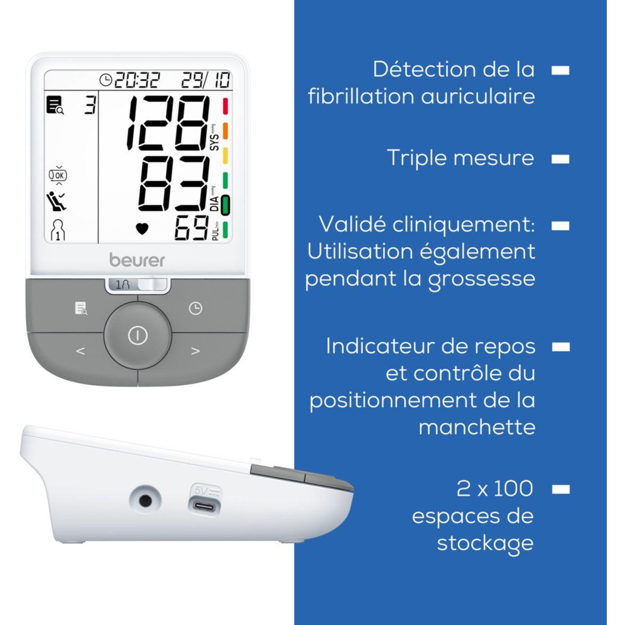 Voir la diapositive 2 : Beurer Tensiomètre BM 53