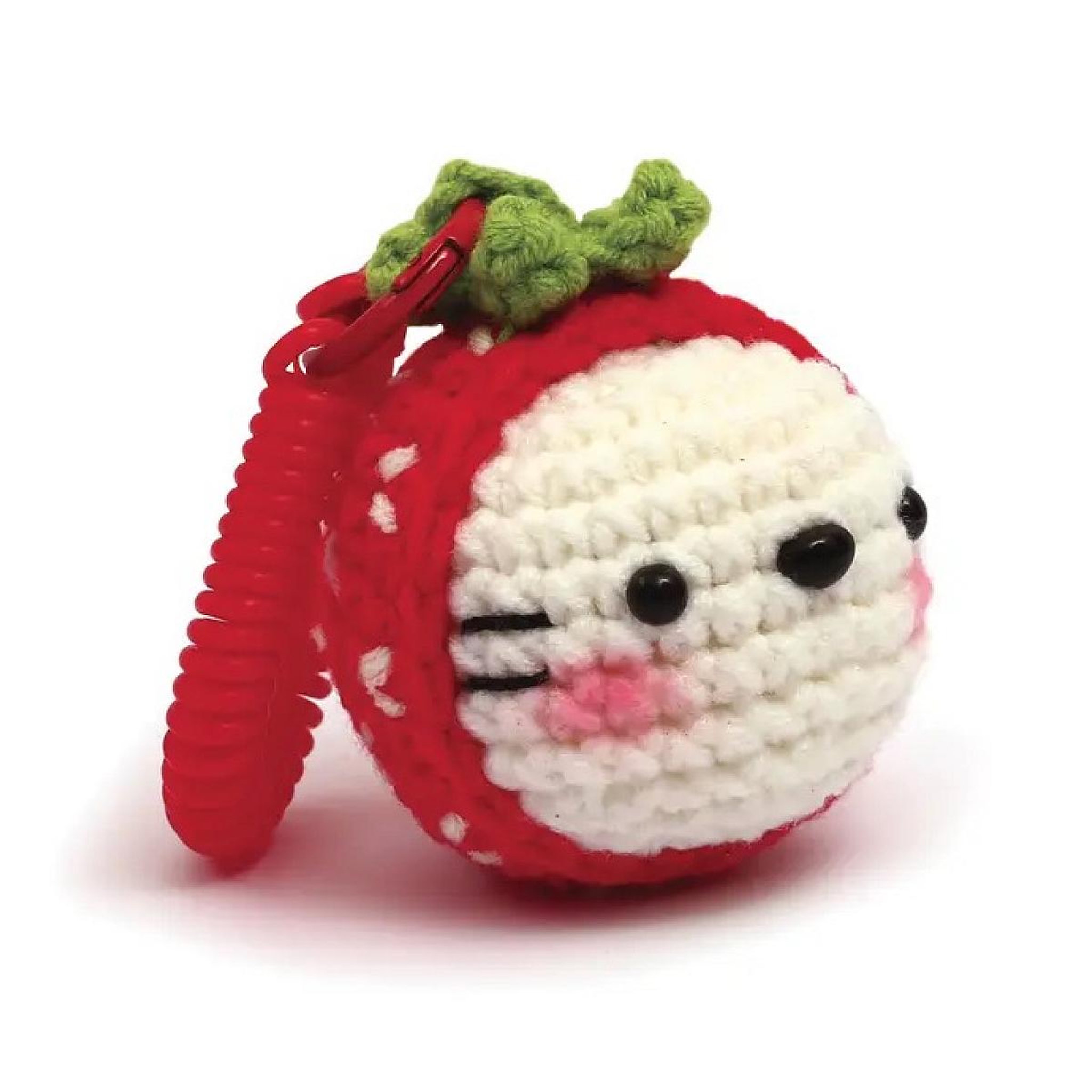 Voir la diapositive 2 : Graine créative Easygurumi - Fraise porte cles