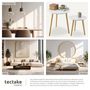 Voir la diapositive 5 : tectake Lot de 2 tables d'appoint style scandinave marron/blanc