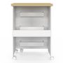 Voir la diapositive 4 : ID MARKET Table de couture pliable à roulettes Meuble pour Machine à Coudre avec 4 étagères