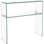 Habitat et Jardin Console  Genova  - 110 x 35 x 75 cm - Verre courbé transparent